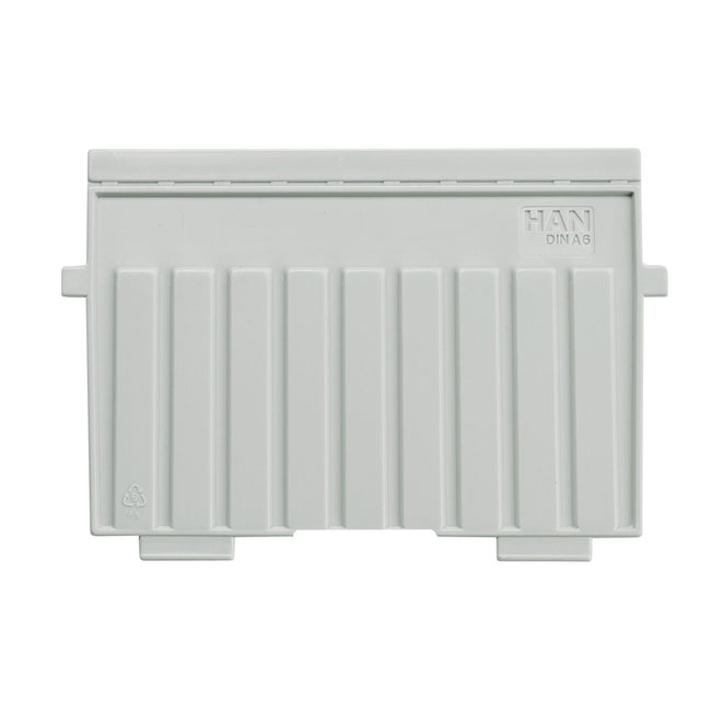 Han -  Scheidingsplaat kaartenbak A6 dwars lichtgrijs | 5 stuks