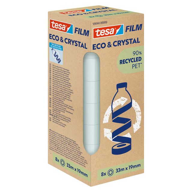 Tesa - Tape adhésif Eco Crystal 59044 19mmx33m tr