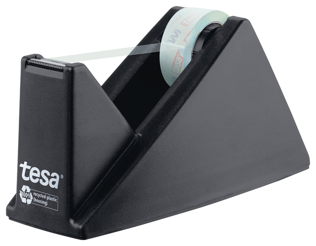 Tesa - Support de ruban adhésif eco crystal 59045 noir avec 1 rouleau e 19mmx10m | 6 pièces