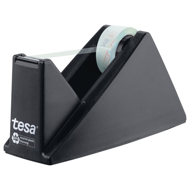 Tesa - Support de ruban adhésif eco crystal 59045 noir avec 1 rouleau e 19mmx10m | 6 pièces