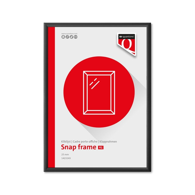 Quantore - Klickrahmen Premium A1 25mm schwarz