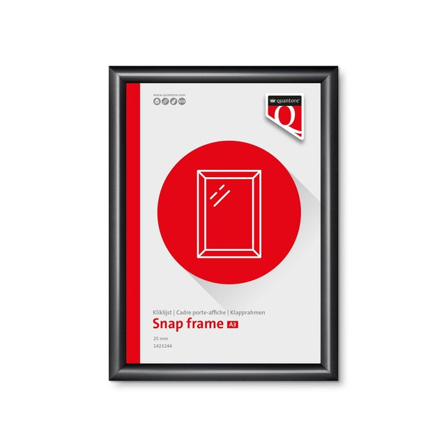 Quantore - Klickrahmen Premium A3 25mm schwarz