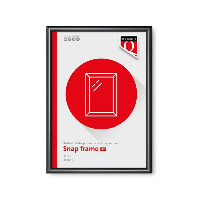 Quantore - Klickrahmen Premium A2 25mm schwarz