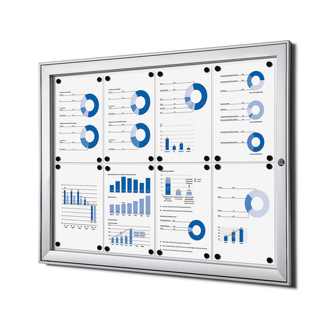 Quantore - Luxus-Anzeigetafel 8x A4 Silber