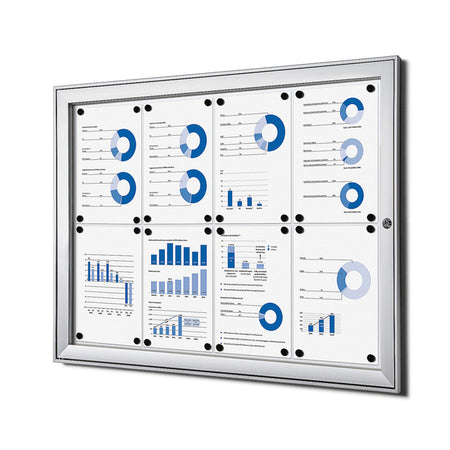 Quantore - Luxus-Anzeigetafel 8x A4 Silber