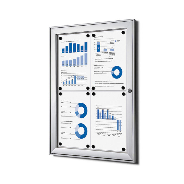 Quantore - Schließbares Notizbuch Indoor Silber 4x A4