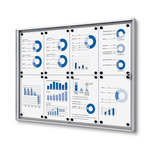 Quantore - Tableau d'affichage intérieur 8x A4 argent