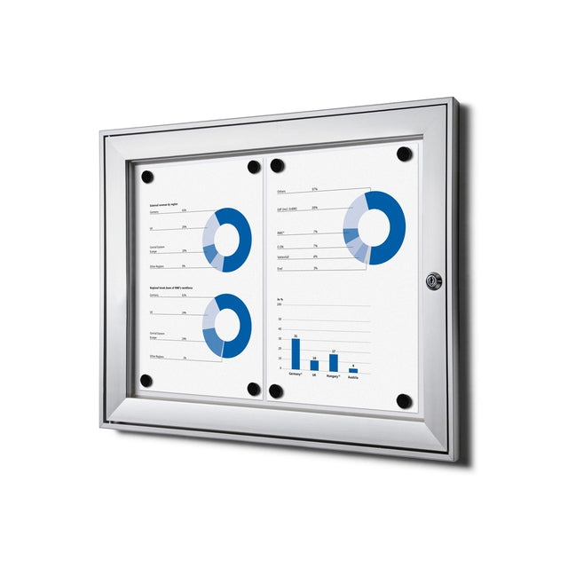 Quantore - abschließbares Notizbuch Indoor Silber 2x A4