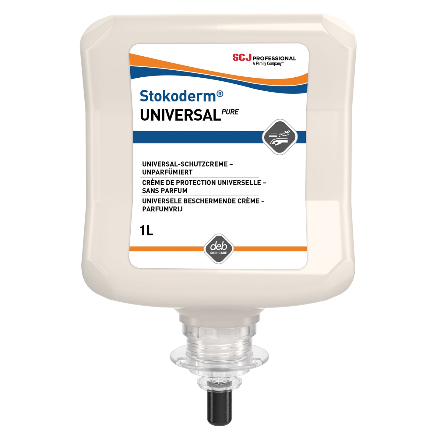 SC Johnson Professio - Handcreme SCJ Stokoderm Universal Pure parfümfrei 1 Liter | 6 Stück