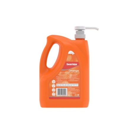 SC Johnson Professio - Nettoyant pour les mains SCJ Swarfega Orange 4 litres avec pompe