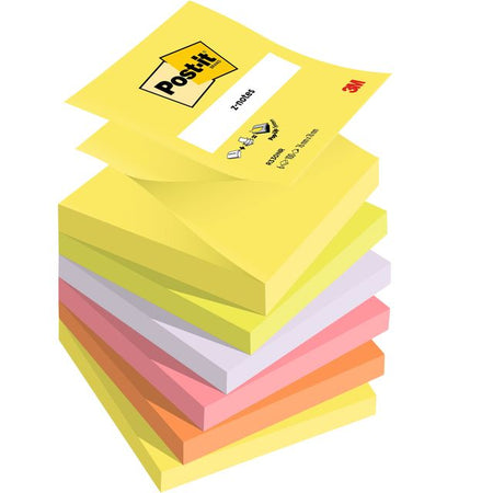 Post-it - Bloc-notes Z-Note R330 76x76mm couleur cul 6 pièces