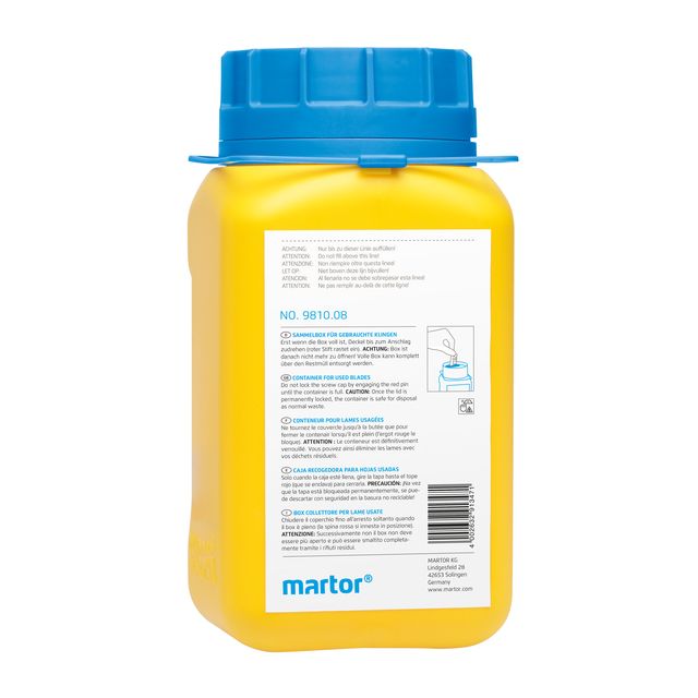 Martor - Sammelbox für gebrauchte Klingen gelb