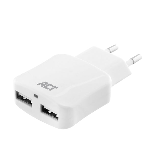 ACT - Charger Act USB 2 POORTS 2.1A 12W BLANC