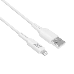 ACT -   USB 2.0 laad- en datakabel A male Lightning male 1 meter, MFI gecertificeerd