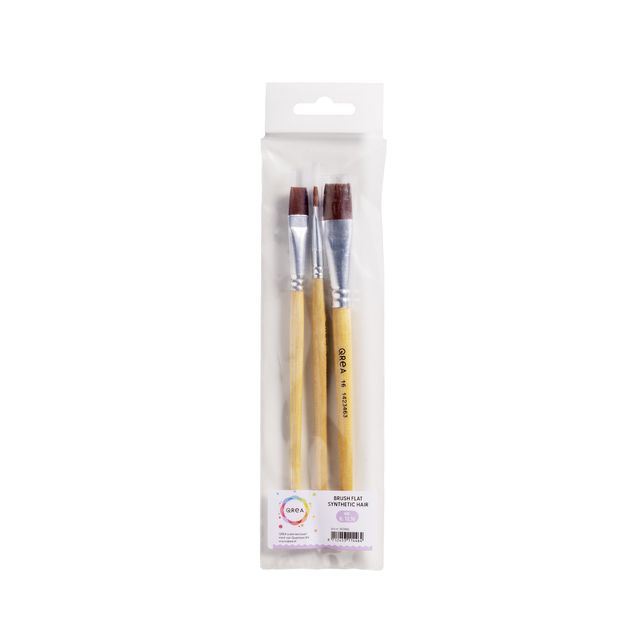 Qrea -  Kwast synthetisch set à 3 breedtes