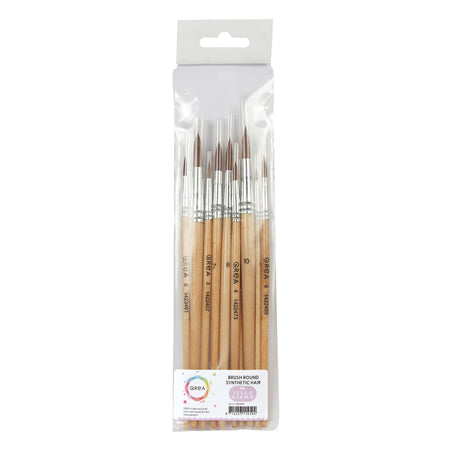 Qrea - Brosse à cheveux synthétiques lot de 10 largeurs