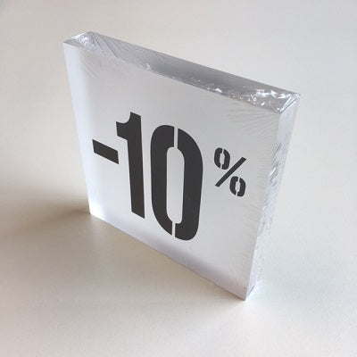 Klika -  Acryl kortingsblok -10% mat transparant