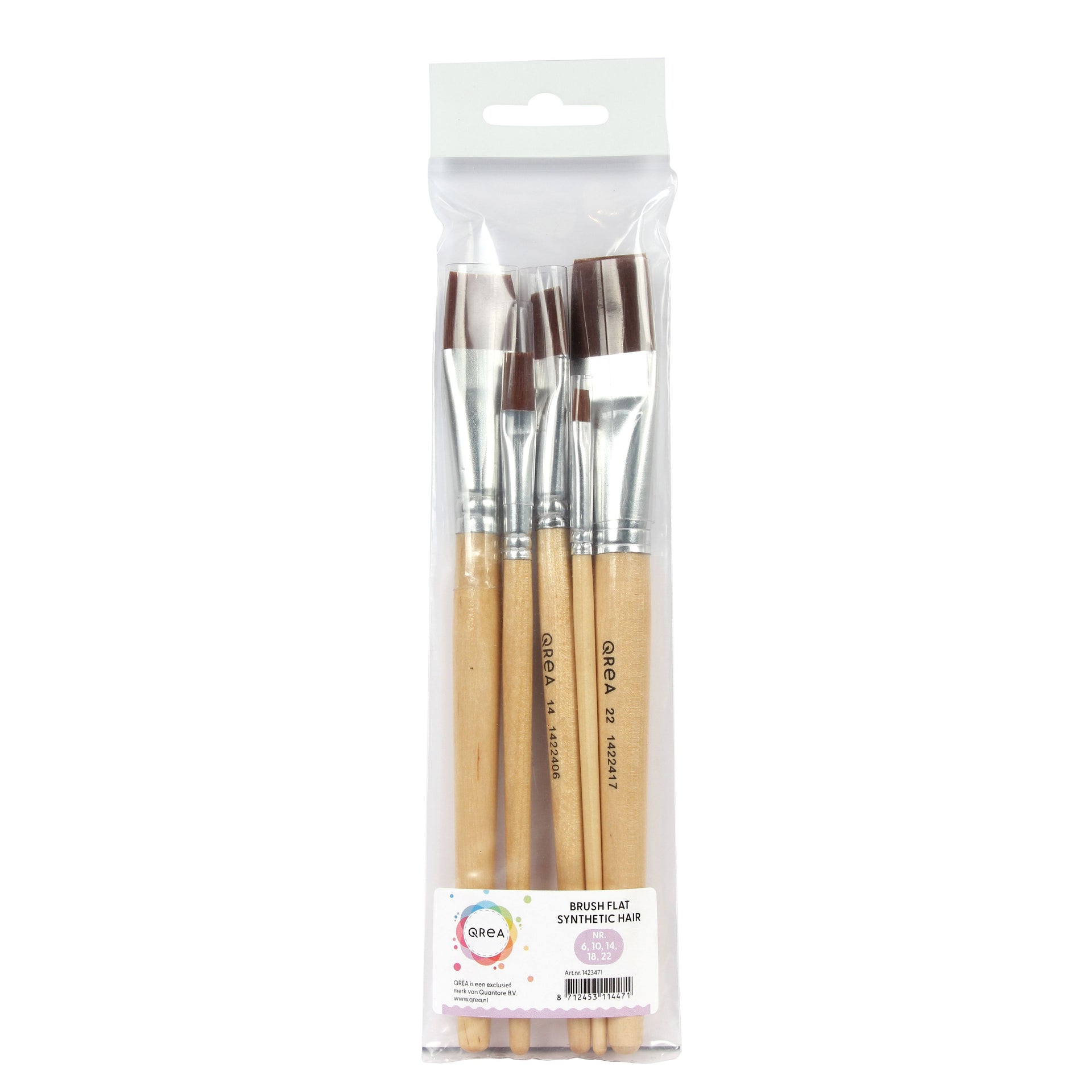 Qrea -  Kwast synthetisch set à 5 breedtes