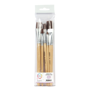 Qrea – Synthetikpinsel-Set mit 5 Breiten