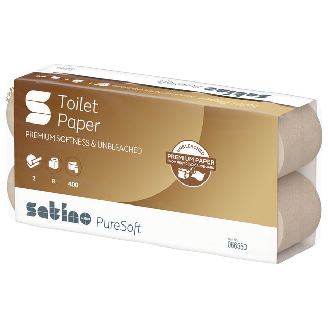 Satino by WEPA - Toiletpapier satino mt1 puresoft 2laags 400 vel | 6 stuks