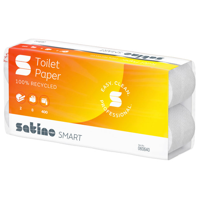 Satino by WEPA - Toiletpapier satino mt1 smart 2laags wit 060640 | 6 stuks