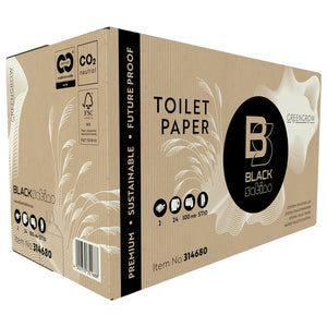 BlackSatino - Papier toilette ST10 GreenGrow système rouleau 2 couches 100m naturel 314680
