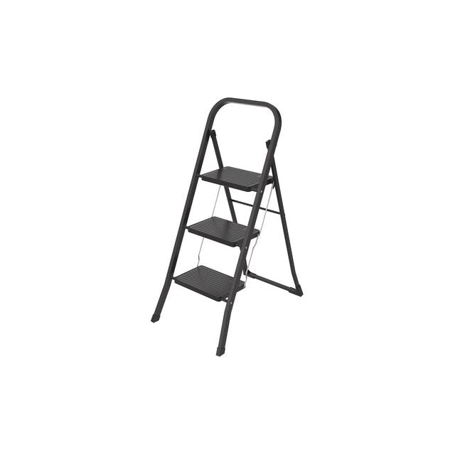 Brasq -  trapladder SL300, metaal, zwart, 3 treden