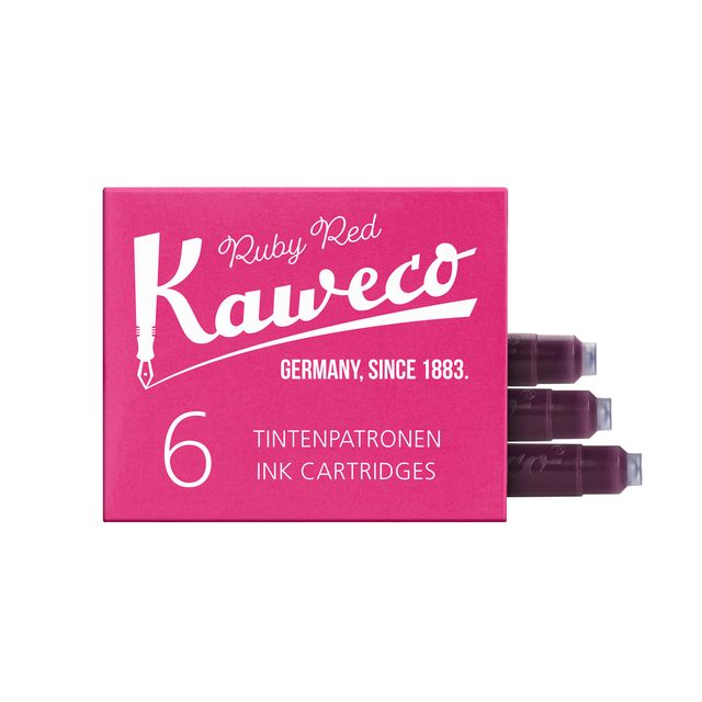 Kaweco - Tintenpatrone rot, Box mit 6 Stück