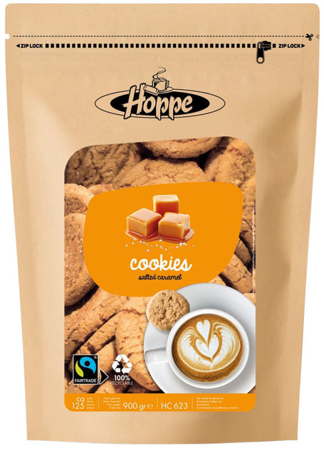 Hoppe - Biscuits Biscuits commerce équitable caramel sel de mer environ 125 pièces