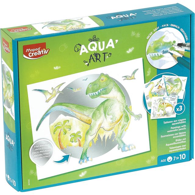 Mapte - Hobbyset Maped Creativ Aquaart Dinosaurus 14 fête