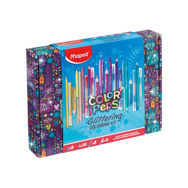 Maped -  Tekenset  colorpeps glitter 31delig assorti