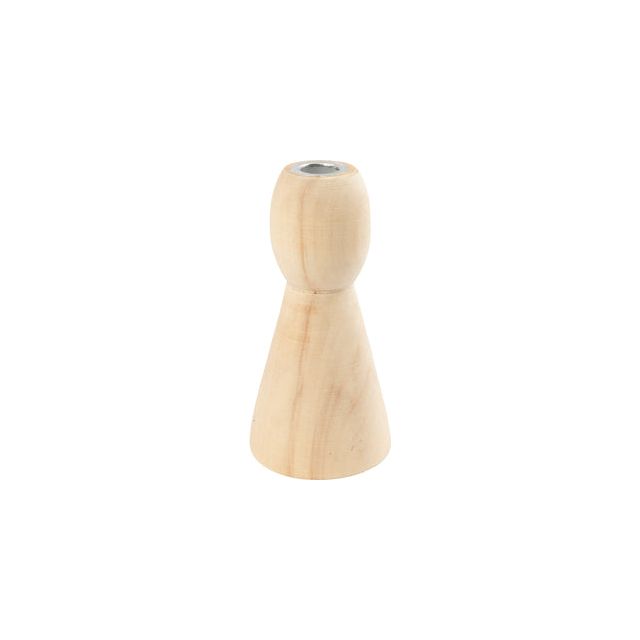 Creotime - Kandelaar Creativ Company Wood Conical 9,5 cm | 10 pièces