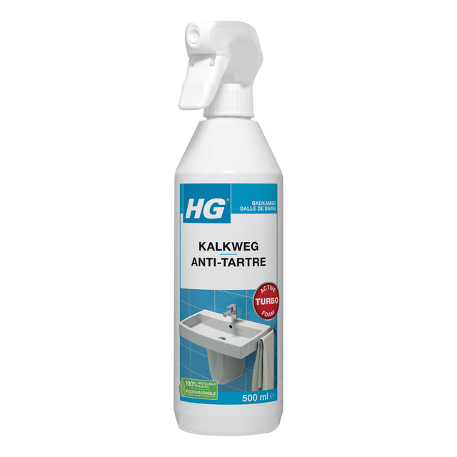 HG - Nettoyant sanitaire anticalcaire spray mousse 500ml | 6 pièces