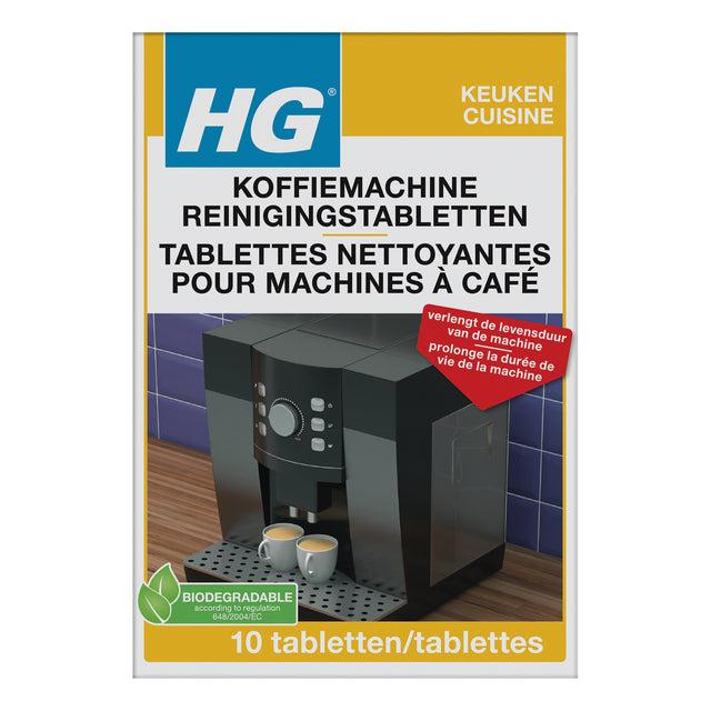HG - Pastilles nettoyantes pour machine à café 10 pièces