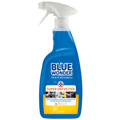 Blue Wonder - Dégraissant prof super dégraissant spray 1 litre | 6 pièces