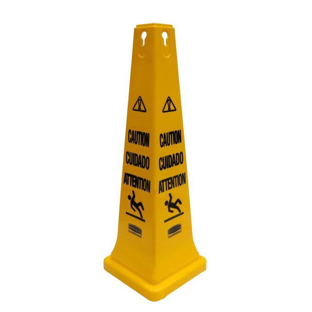 Rubbermaid - Cône d'avertissement à quatre côtés 91cm jaune