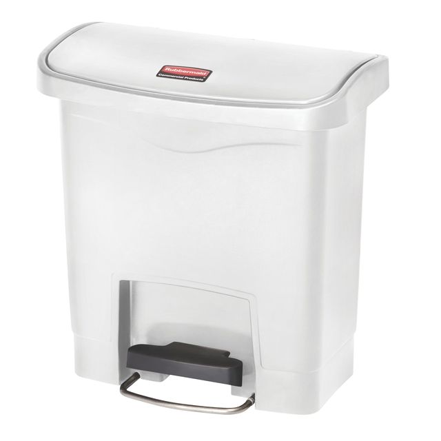 Rubbermaid - Poubelle à pédale slim jim step on 15l blanc