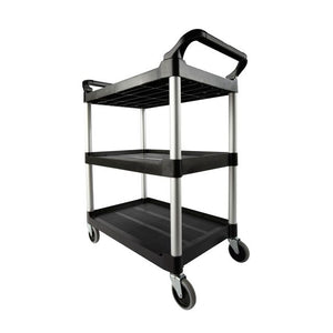 Rubbermaid -  Serveerwagen met 10cm zwenkwielen zwart