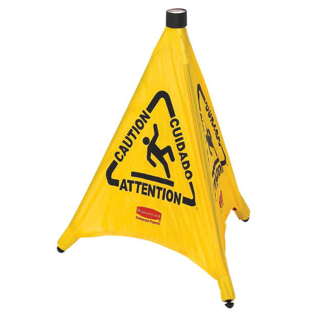 Rubbermaid - Cône d'avertissement à trois côtés 76cm jaune