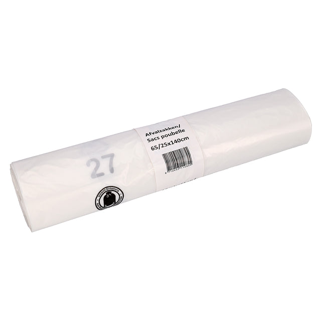 Cleaninq -  Afvalzak  65-25x140 rcycld t25 240l transp | 20 stuks