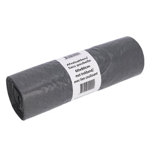 Cleaninq - Sac poubelle 60x80cm LDPE recyclé T30 60L avec cordon gris rouleau de 25 pièces