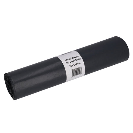 Cleaninq - Abfallbeutel 70x110cm LDPE recycelt T70 120L grau Rolle mit 20 Stück