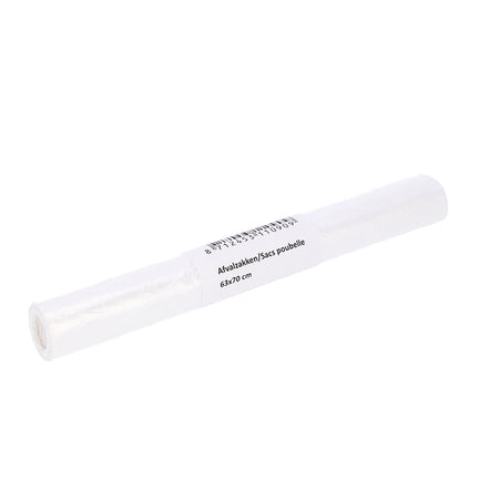 Cleaninq - Abfallbeutel 63x70cm HDPE T15 50L transparente Rolle mit 25 Stück