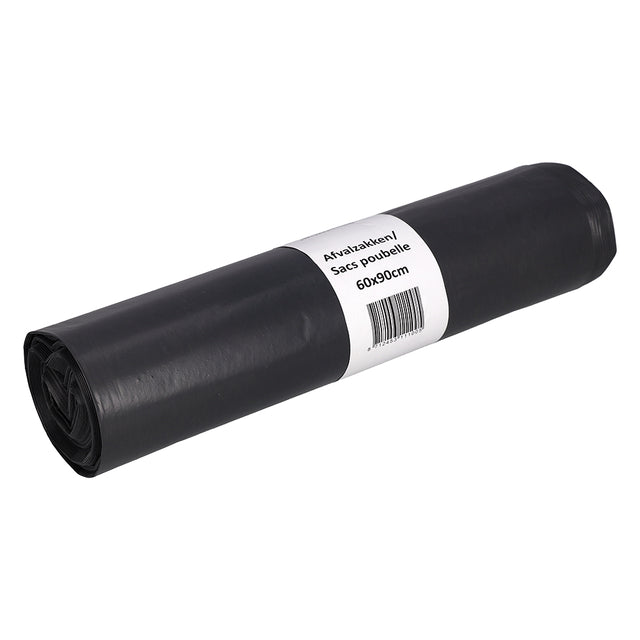 Cleaninq - Sac poubelle 60x90cm LDPE recyclé T50 70L gris rouleau de 25 pièces
