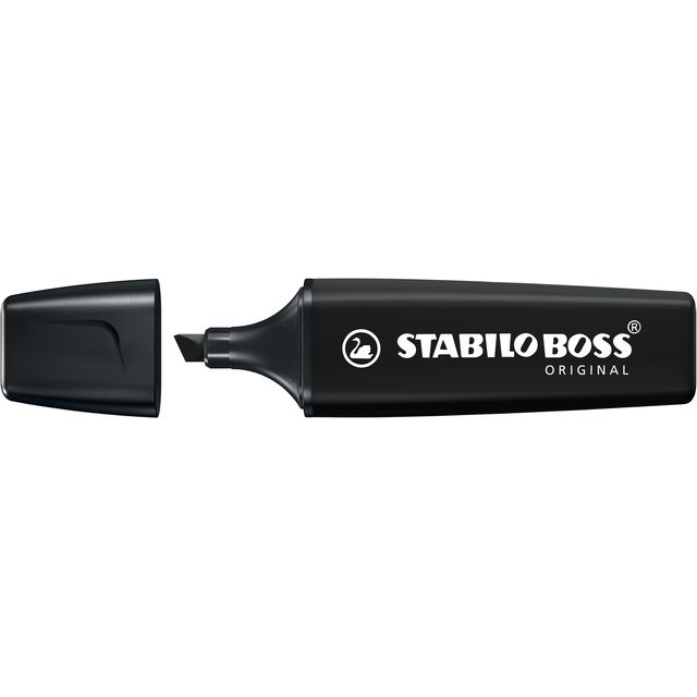 Stabilo - Textmarker Boss Original 70/46 Naturfarben Schwarz | 10 Stück
