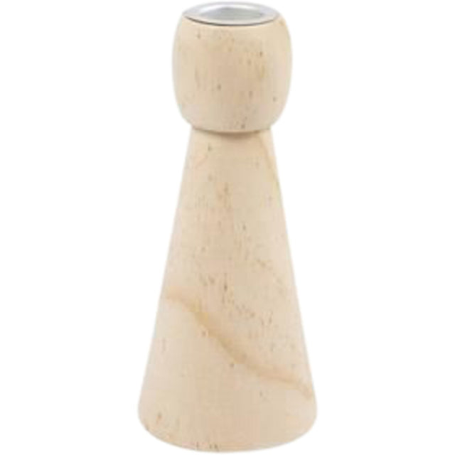 Kreotime - Kandelaar Creativ Company Hout Conical 14,5 cm