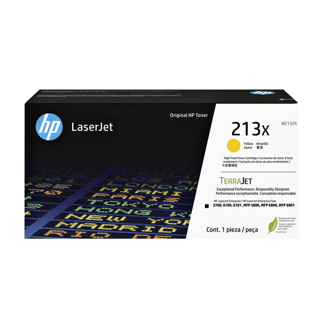 HP - Cartouche toner w2132x 213x jaune