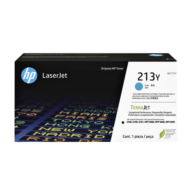HP - Cartouche toner w2131y 213y bleu