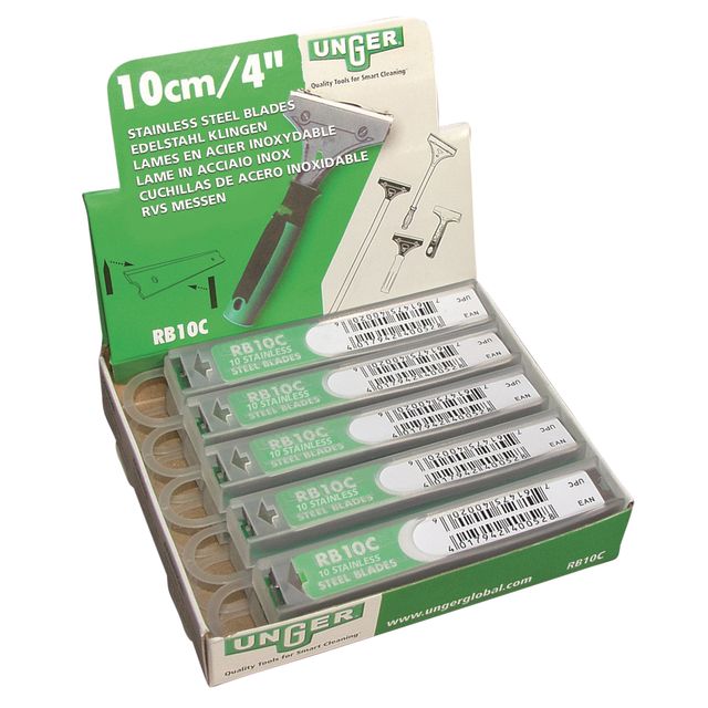 Unger - Lame de rechange pour grattoir 10cm 10 pièces