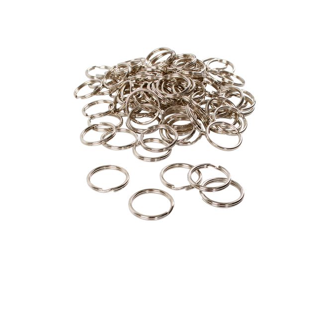 Creotime - Porte-clés Creativ Company couleur argent 25mm 100 pièces